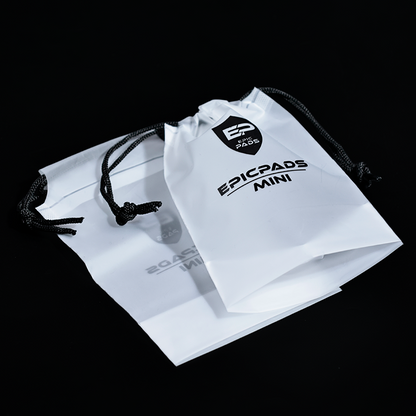 White frosted small size bottom drawstring bag