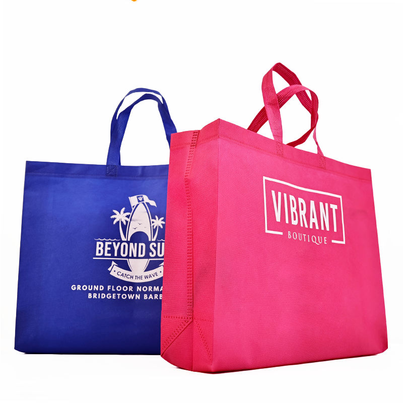 Light blue large size non-woven tote bag