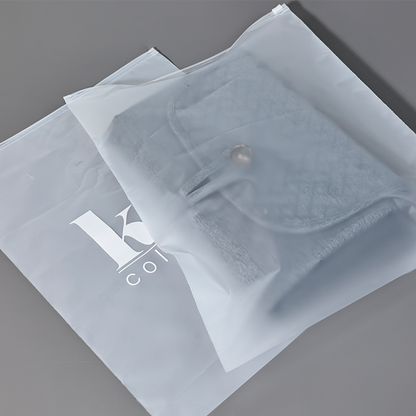 Transparent frosted ziplock bag
