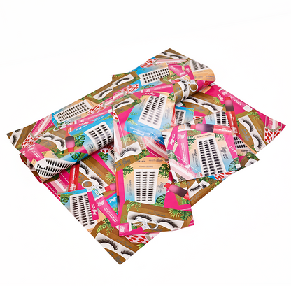 Full-page printed wrapping paper in various sizes