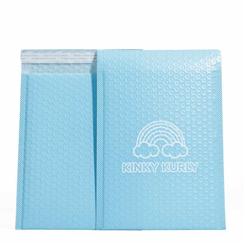 Blue self-adhesive bubble courier bag