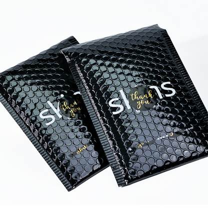 Black glossy film bubble bag