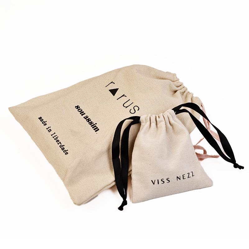 Linen drawstring bag in various sizes