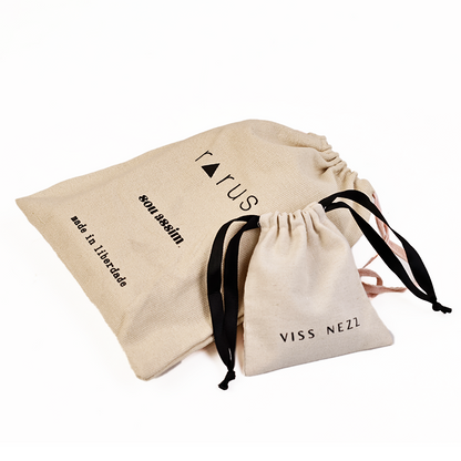 Linen drawstring bag in various sizes