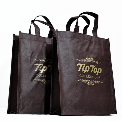 Brown pattern hot stamping non-woven bag