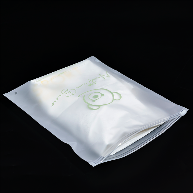 Transparent frosted zipper bag