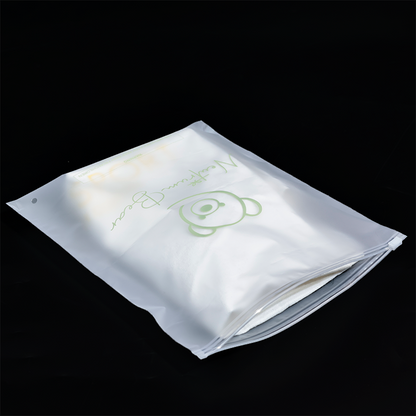 Transparent frosted zipper bag