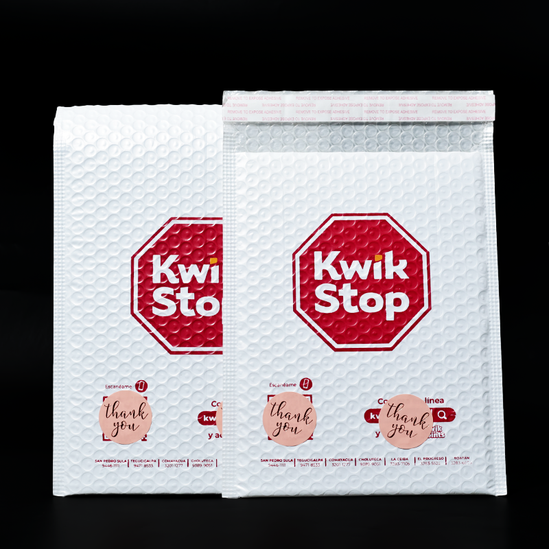 White and red express bubble bag