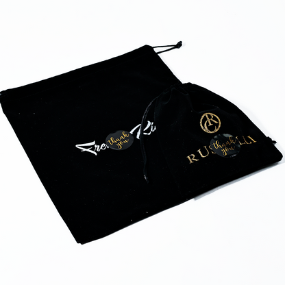 Black Multi-Size Fleece Drawstring Bag