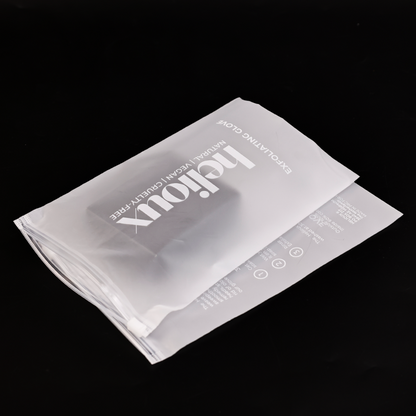 Small size transparent frosted long zipper bag