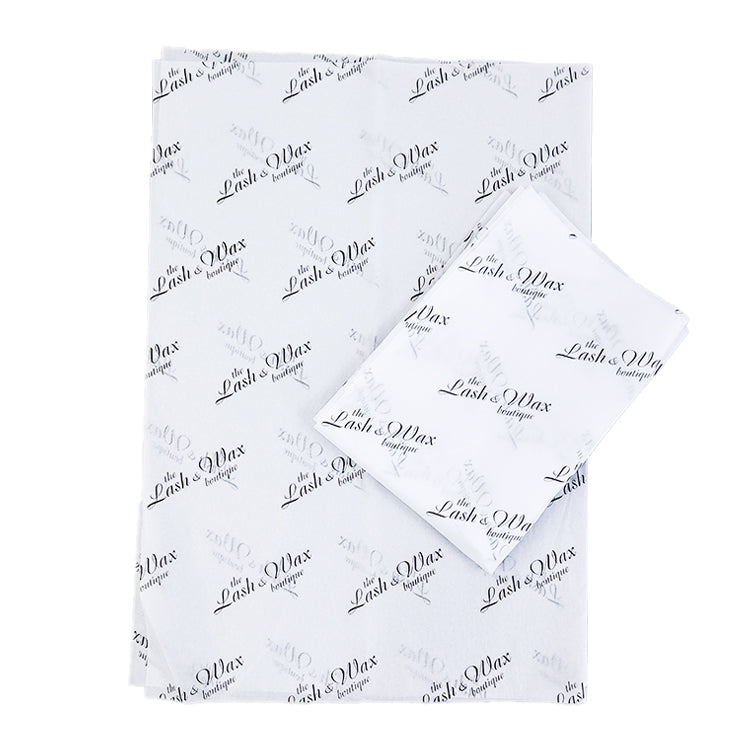 White Shirley Paper Print Black Pattern Wrapping Paper