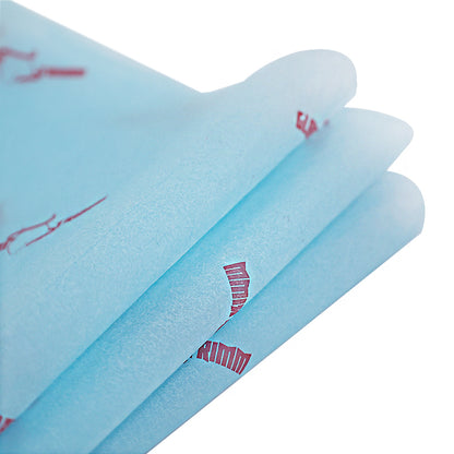 Blue wrapping paper pattern pink print