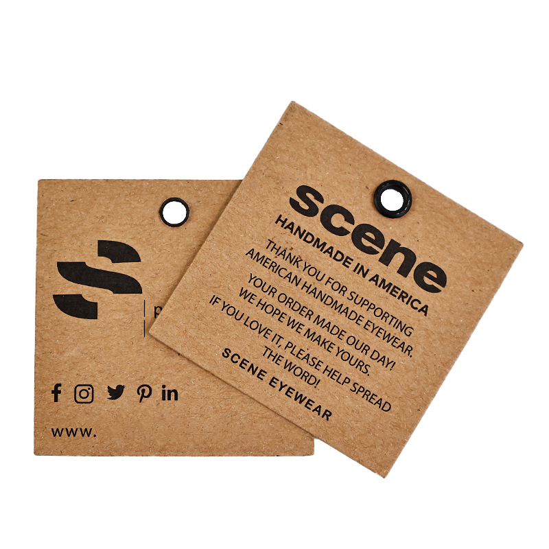 Brown kraft paper round hole clip tag