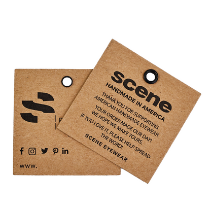 Brown kraft paper round hole clip tag