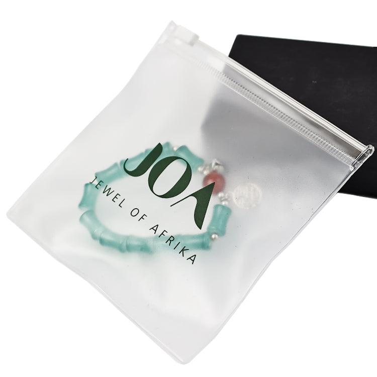 White self-sealing transparent zipper bag