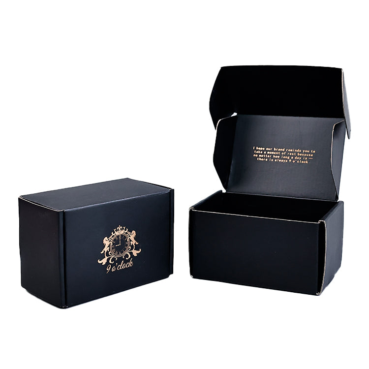 Black gold foil small airplane box
