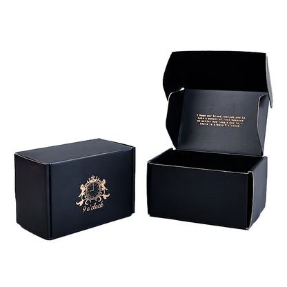 Black gold foil small airplane box