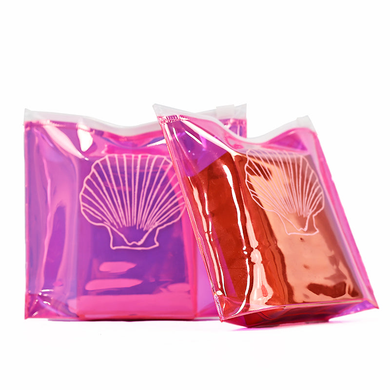 Pink PVC Zipper Bag