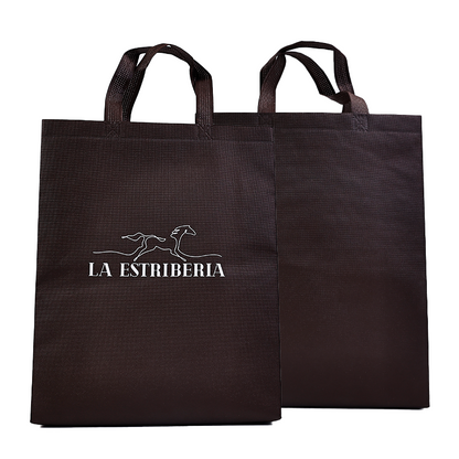 Brown long non-woven tote bag