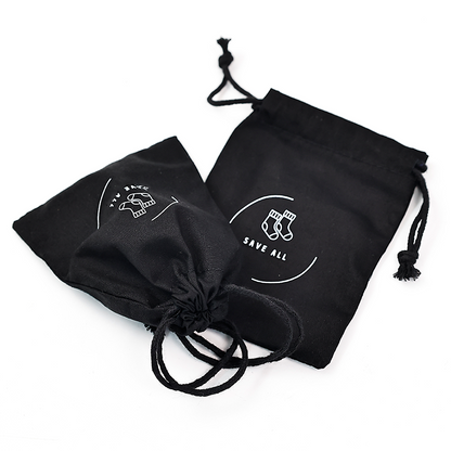 Small size black drawstring bag