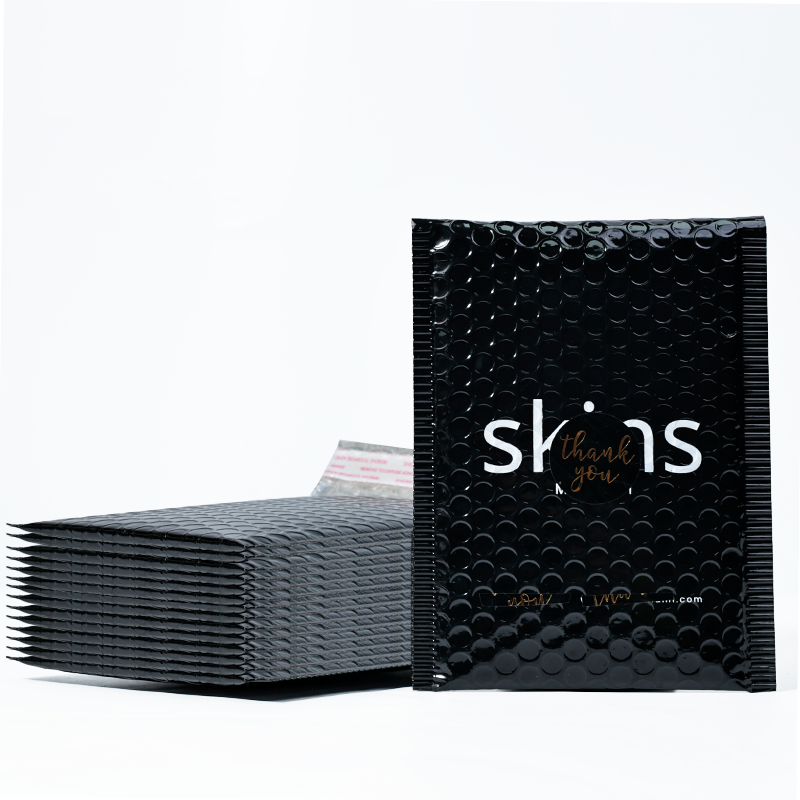 Black glossy film bubble bag