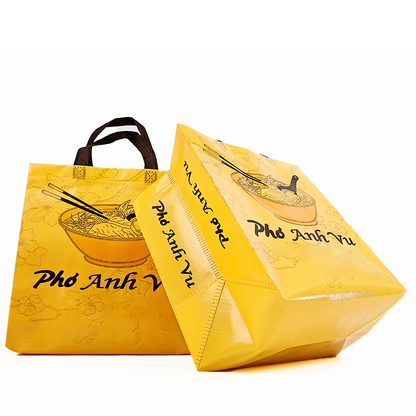 Yellow powder pattern non-woven food packaging bag