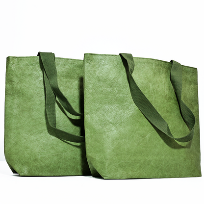 Green Dupont canvas shoulder backpack with bottom