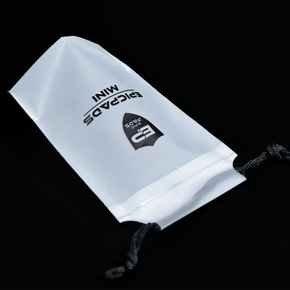 White frosted small size bottom drawstring bag
