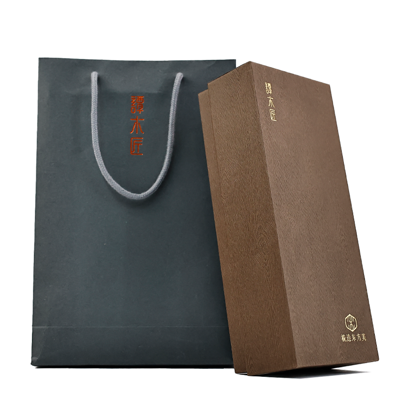 Kraft paper bag and lid box combination set