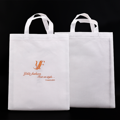 White long non-woven tote bag