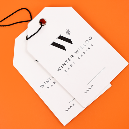 White special-shaped tag