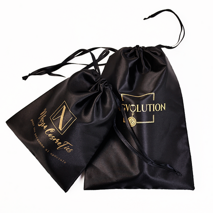 Various size pattern hot stamping gold twill drawstring bag