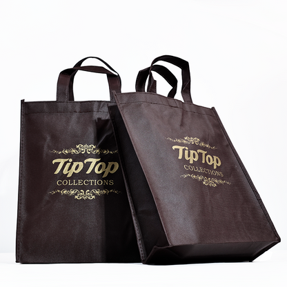 Brown pattern hot stamping non-woven bag