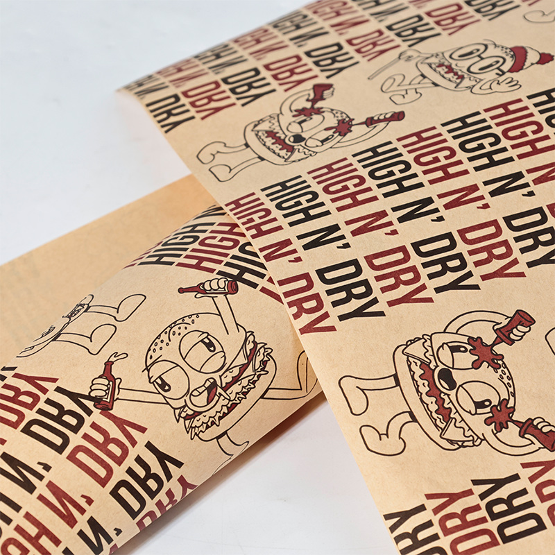 Hamburger food wrapping paper
