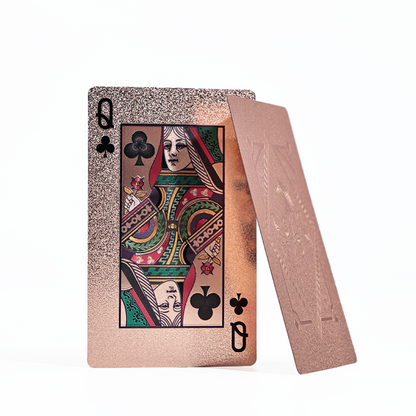 Rose gold full version fine glitter poker cards