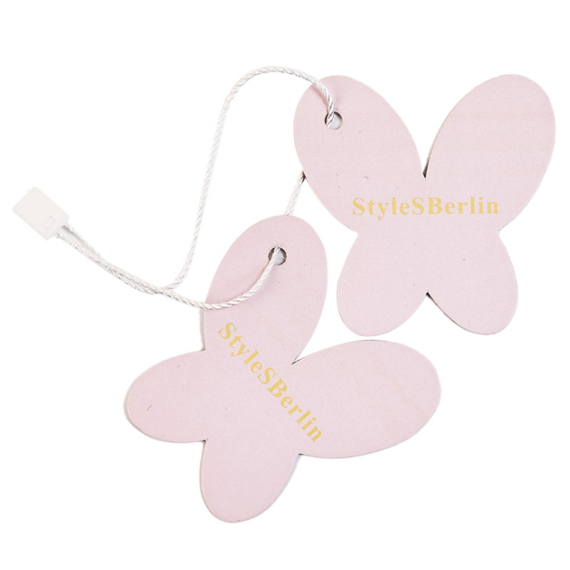 Butterfly style special-shaped tag design