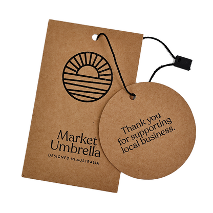 Brown kraft paper various styles set tag