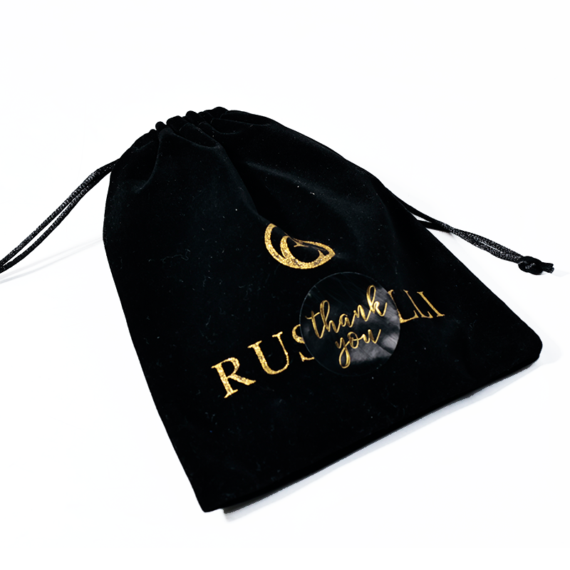 Black Multi-Size Fleece Drawstring Bag
