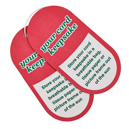 Rounded rectangular hangtag