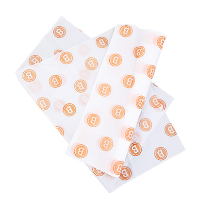 White Shirley Paper Print Orange Pattern Wrapping Paper