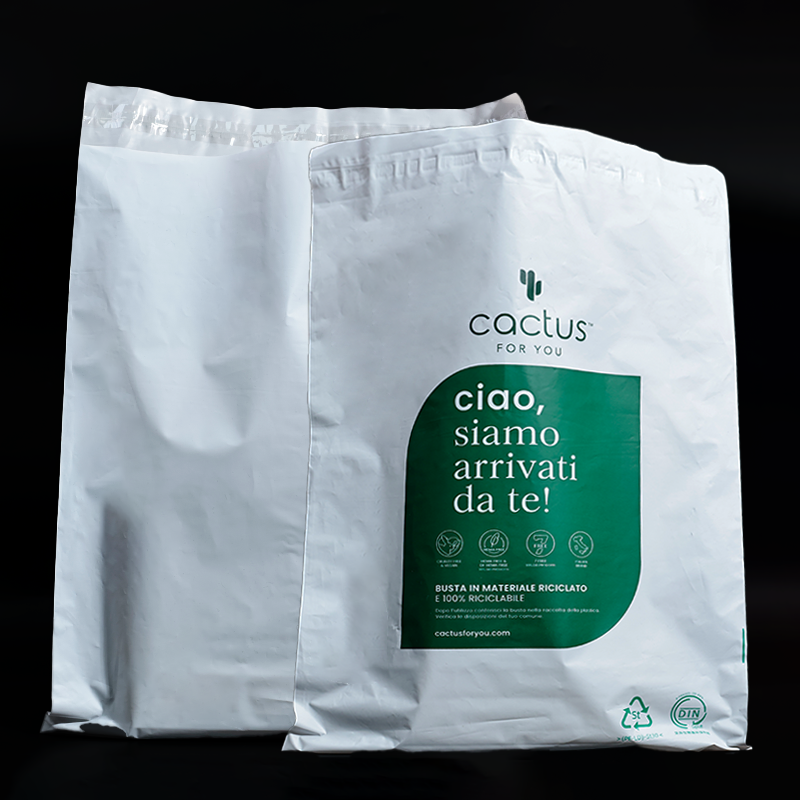 White PE self-adhesive courier bag