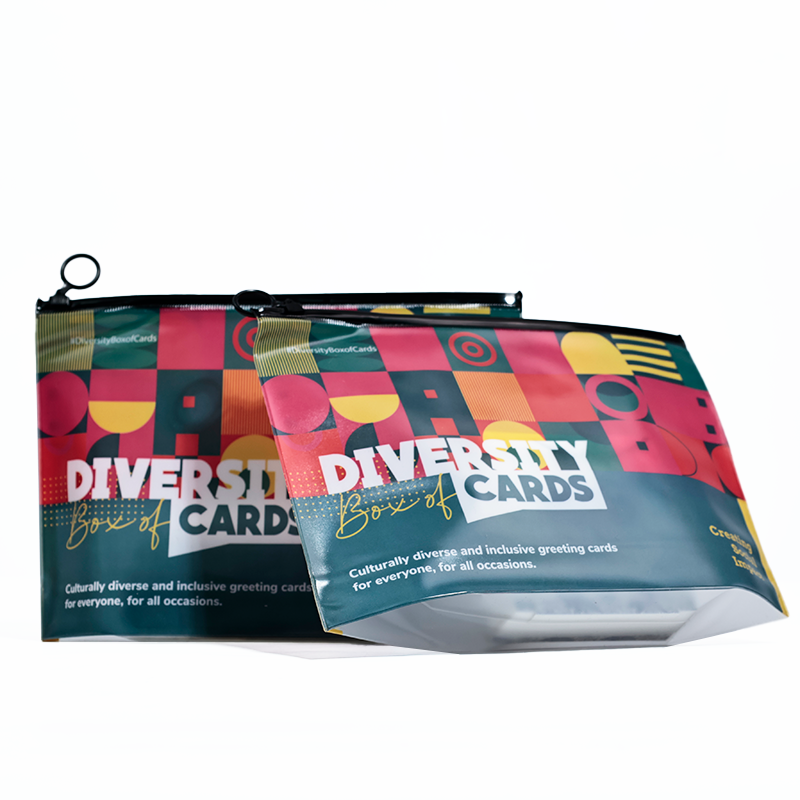 Full color printing transparent frosted skylight PVC zipper bag