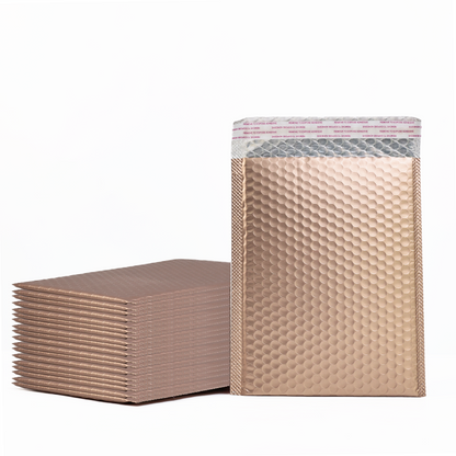 Milk tea gold self-adhesive aluminized film bubble courier bag