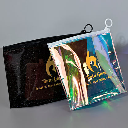 PVC zipper bag in various sizes and colors