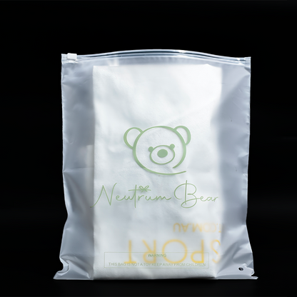 Transparent frosted zipper bag