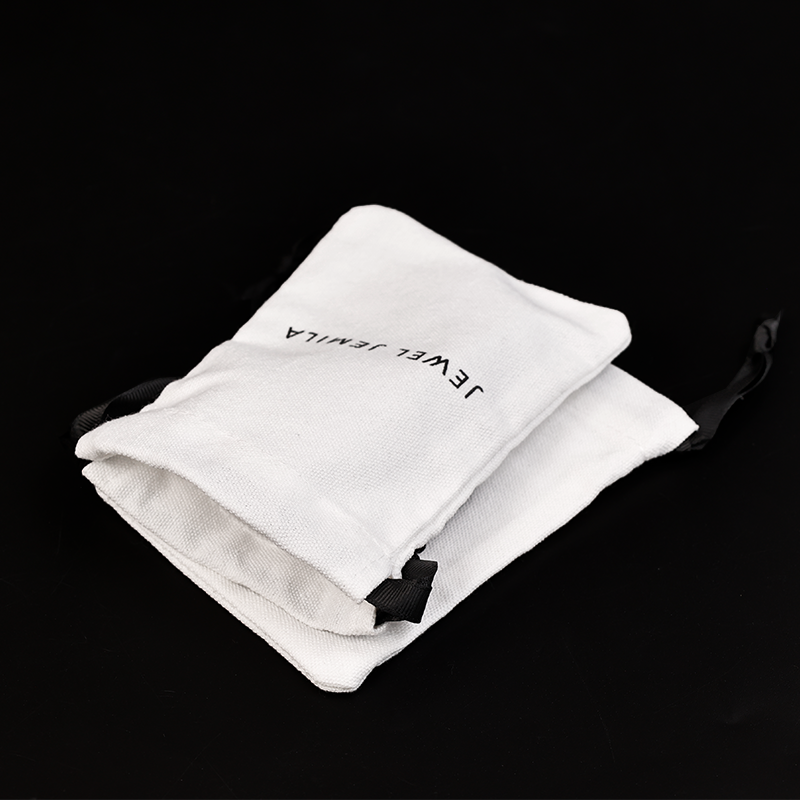 Small size white non-woven drawstring bag