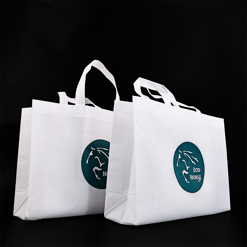 White non-woven tote bag