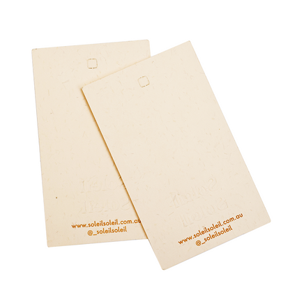 Off-white pattern embossed hangtag
