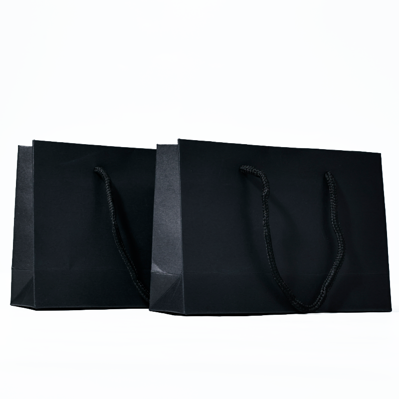 Black plain paper bag