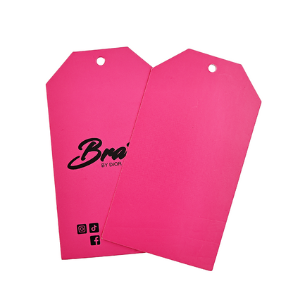 Pink print black tag